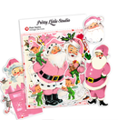 Pretty Little Studio Vintage Pink Santa Claus Ephemera {G200}