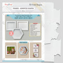 Craftreat 3D Fold Shapes - White Assorted Shapes Paper Frames 6pcs. {C402}