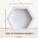 Craftreat 3D Fold Shapes - White Hexagon Combo Paper Frames  6pcs {C306}
