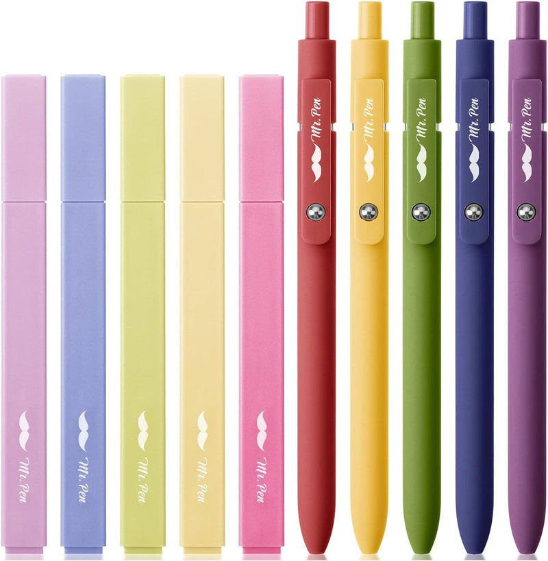 Mr. Pen No Bleed Aesthetic Highlighters & Gel Pens {E213}