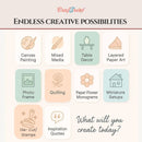 Craftreat 3D Fold Shapes - White Hexagon Combo Paper Frames  6pcs {C306}