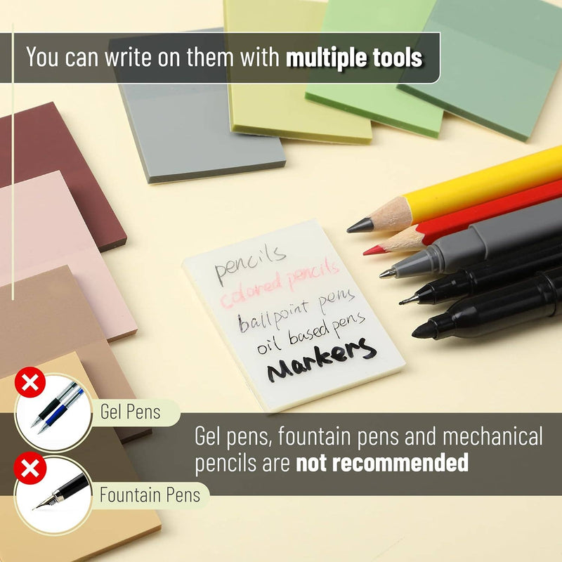 Mr. Pen 1.5"x2" Vintage Transparent Sticky Notes {E116}