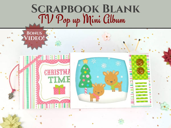 CrafTreat White TV Pop Up Mini Album