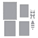 Spellbinders Lisa Horton Bow & Bell Scallop Frame Etched Dies {G109}