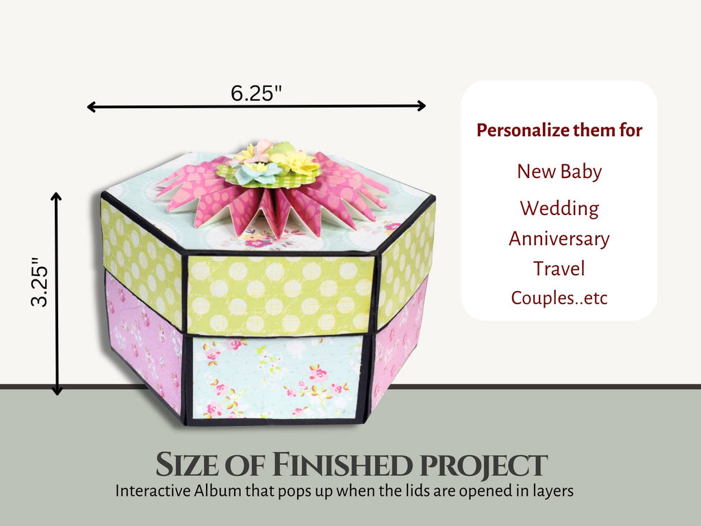 Exploding Hexagon Box Craftreat Hexagon Explosion Box - 2pk. {C909}