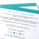 Honey Bee Stamps: Bee Creative A7 Shaker Pockets - 10 pack - 5” x 7” Card Size {B209}