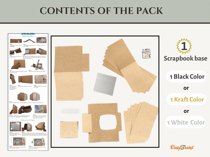 CrafTreat White TV Pop Up Mini Album