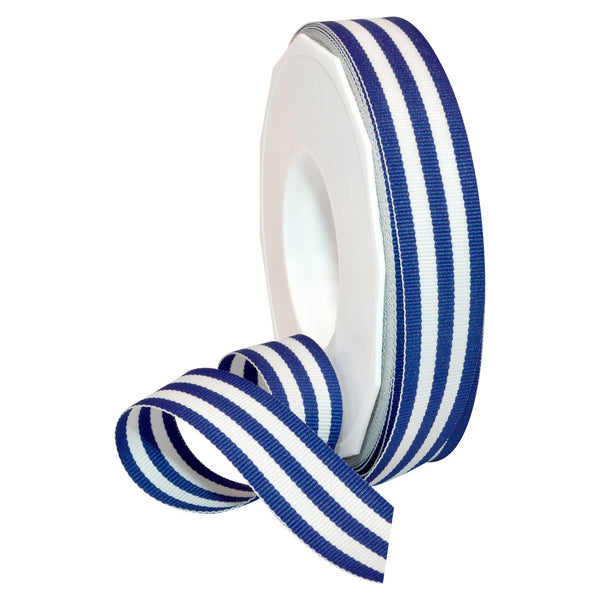 Grosgrain 7/8" Royal Blue Stripe