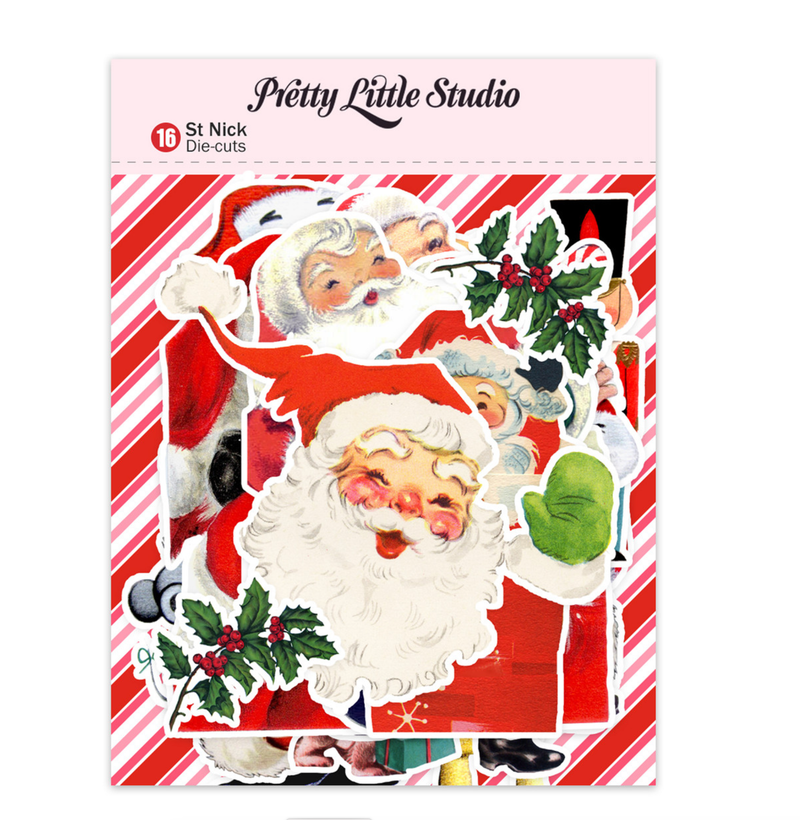 Pretty Little Studio Vintage St Nick Santa Claus Ephemera {G87}