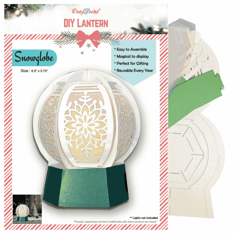 Craftreat DIY Paper Lanterns - Snowglobe {C715}