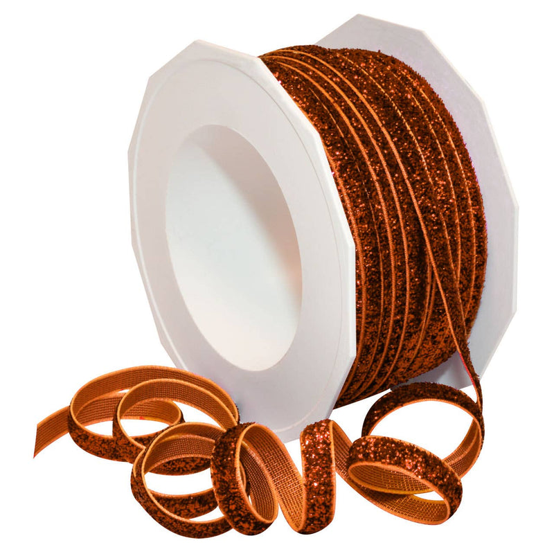 1/4" Ruby Velvet Glitter Ribbon