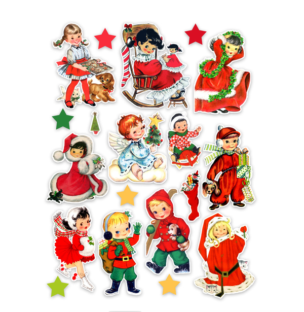 Pretty Little Studio Vintage Noel Kids Christmas Ephemera {G74}