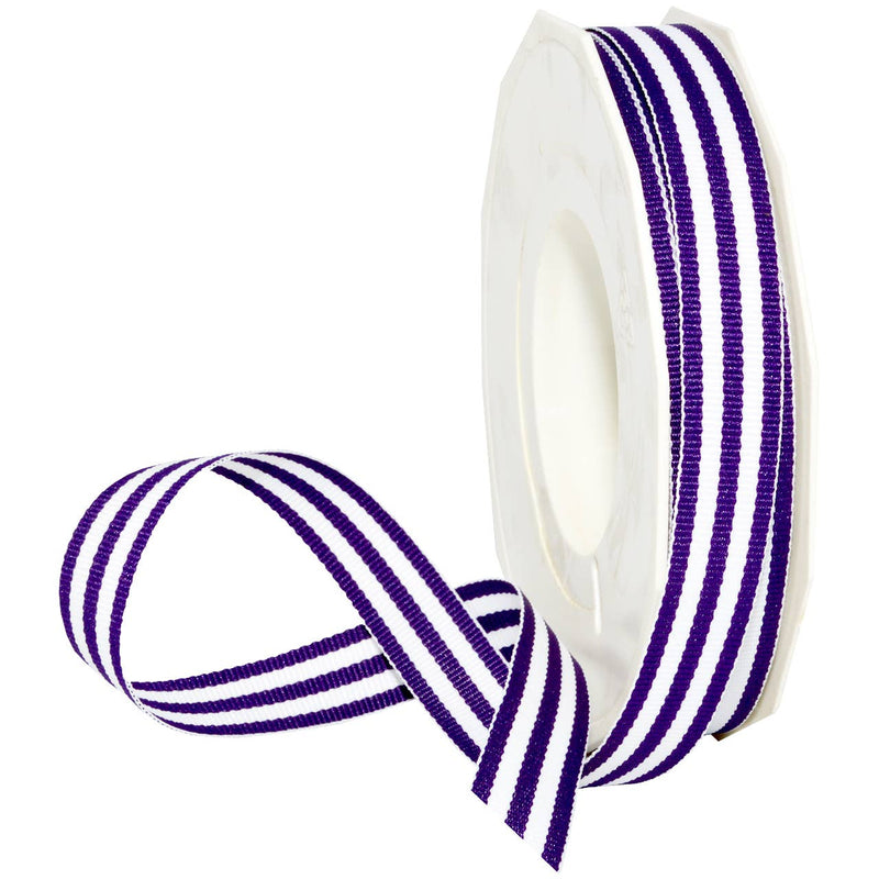 Grosgrain 7/8" Emerald Stripe