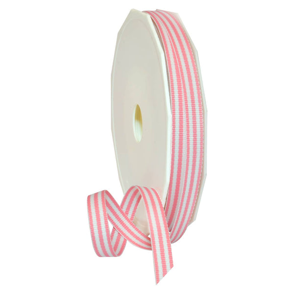 GROSGRAIN 3/8" PINK STRIPES