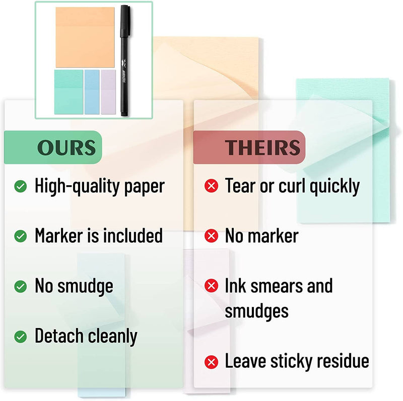 Mr. Pen Pastel Transparent Sticky Notes {E212}