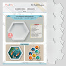 Craftreat 3D Fold Shapes - White Hexagon Shadow Box 4pcs. {C315}