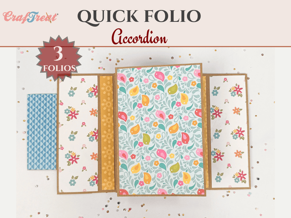 CrafTreat Quick Accordion Folio - Kraft, Black & White