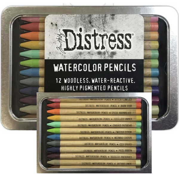 Tim Holtz Distress Watercolor Pencils 12 Pack - Set 2 {B17}