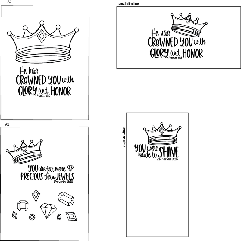 Maymay's Crown of Glory 4x6 Stamp Set {A53}