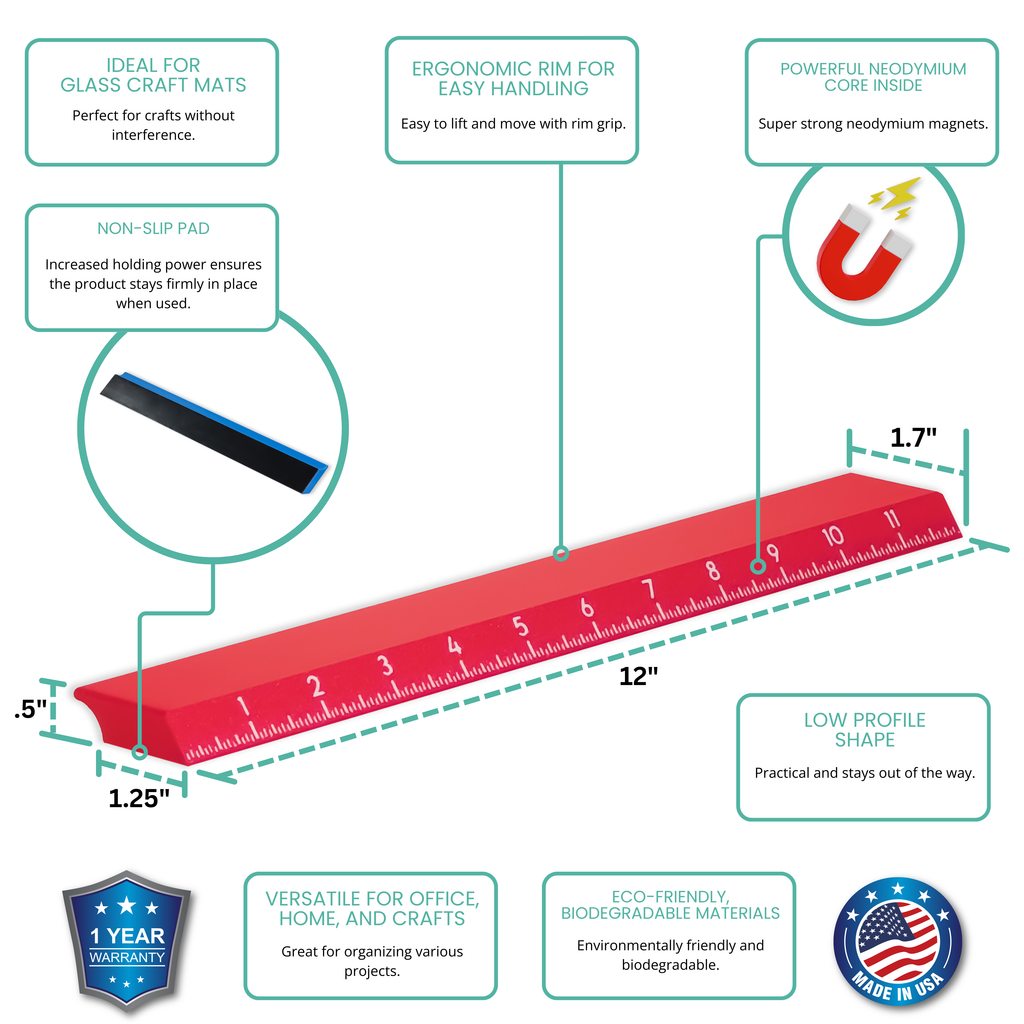 Bar Scale With Ruler MegaMag Rulers