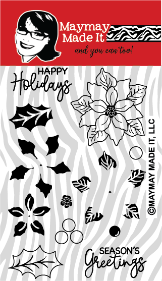 Maymay's Poinsettia 4x6 Stamp Set