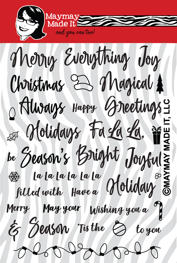 Maymay's Say It Merry 6x8 Stamp Set {A141}