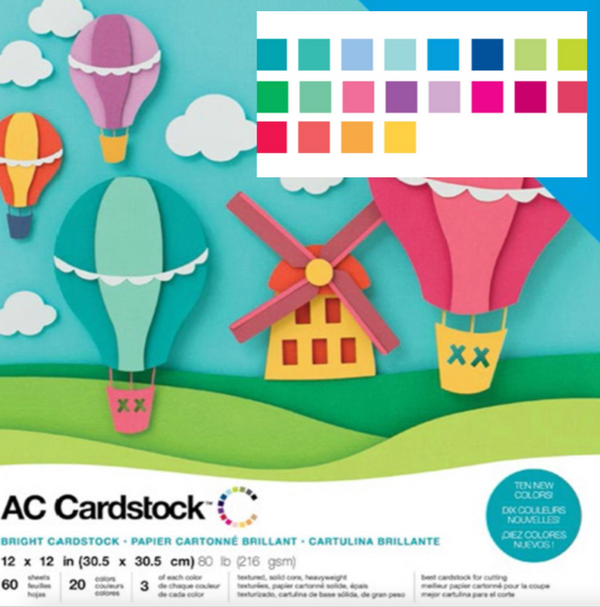 American Crafts 12x12 Brights Variety Cardstock Pack {K102}