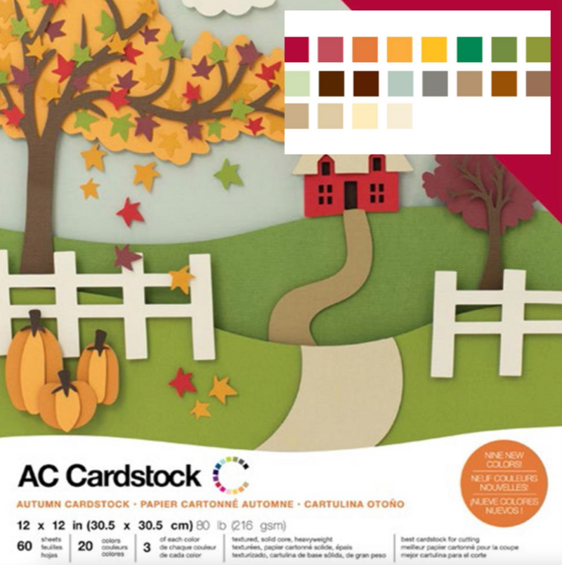 American Crafts 12x12 Autumn Variety Cardstock Pack {C423}