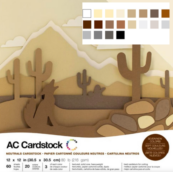American Crafts 12x12 Neutrals Variety Cardstock Pack {F330}