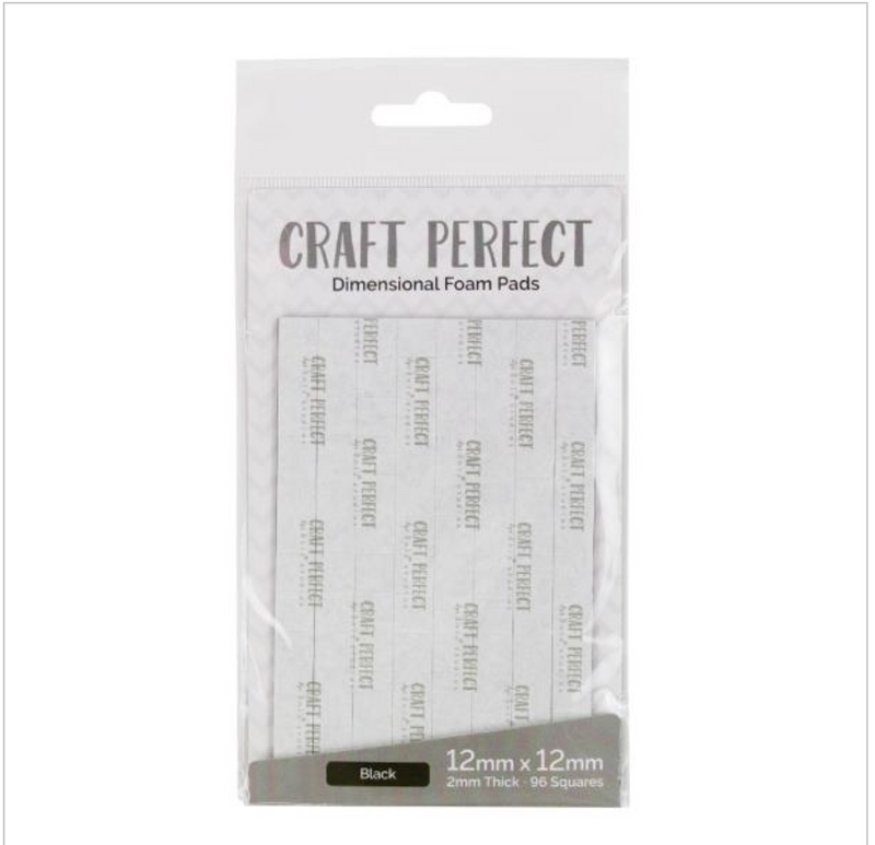 Craft Perfect Black Dimensional Foam Pads - 12mm {B101}