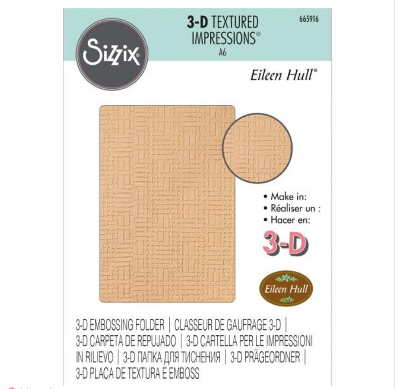 Sizzix 3D Textured Impressions Woven Leather Embossing Folder {W114}