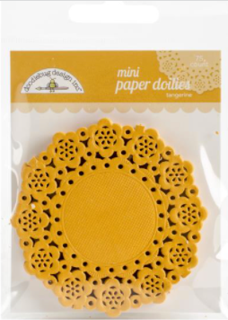 Doodlebug Tangerine Mini Paper Doilies {E112}