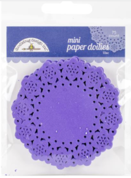 Doodlebug Lilac Mini Paper Doilies {E181}