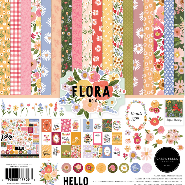 Carta Bella 12x12 Flora No. 6 Collection Kit {B509}