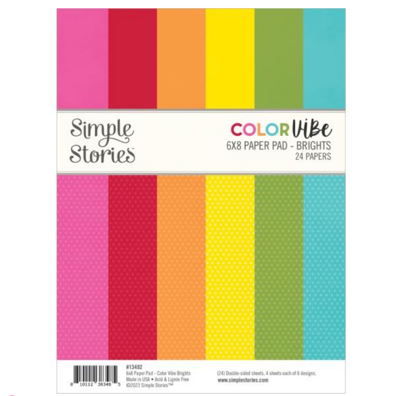 Simple Stories 6x8 Color Vibe Brights Paper Pad {B603}