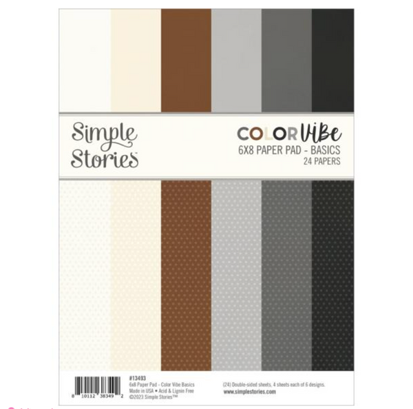 Simple Stories 6x8 Color Vibe Basics Paper Pad {B501}