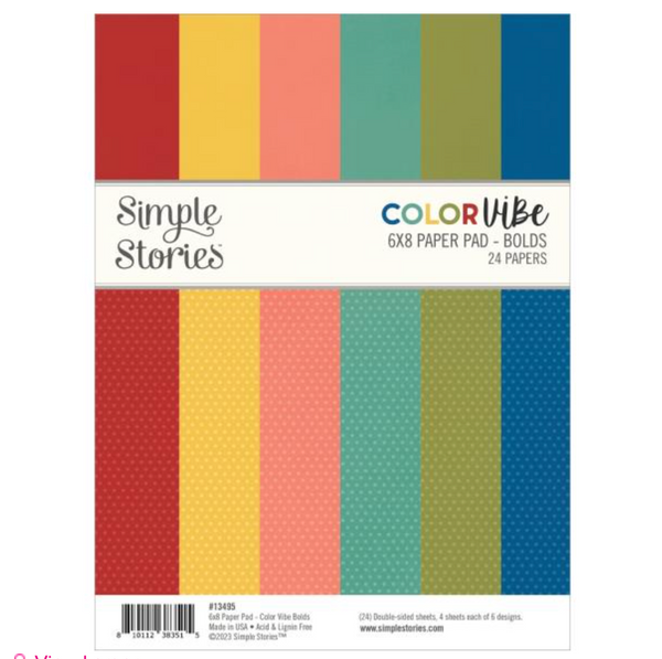 Simple Stories 6x8 Color Vibe Bolds Paper Pad {B403}