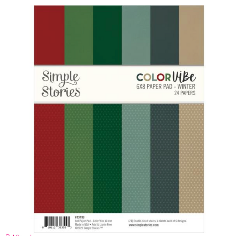 Simple Stories 6x8 Color Vibe Winter Paper Pad {B618}