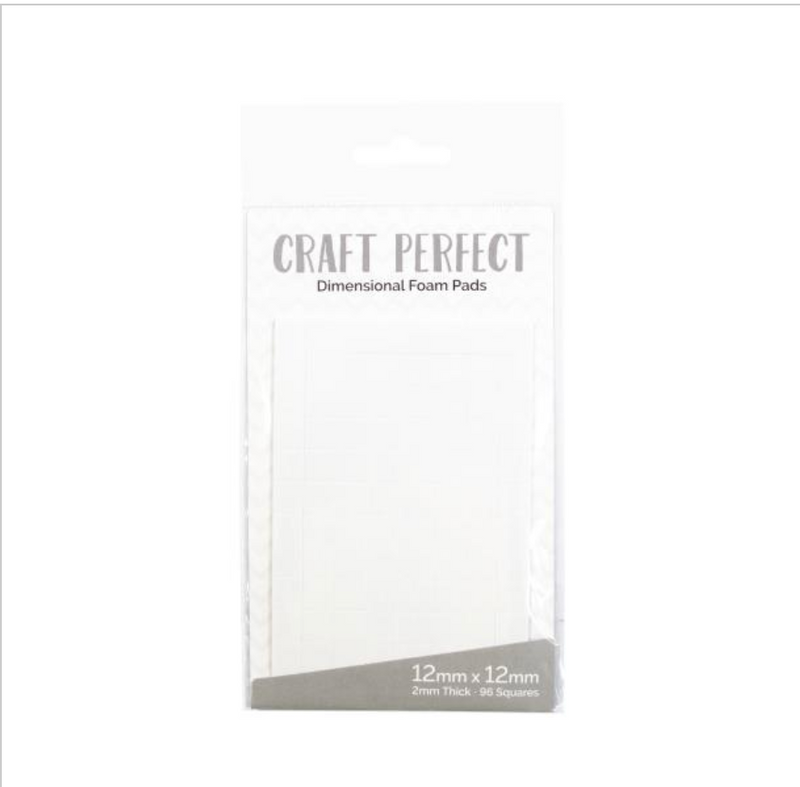 Craft Perfect White Dimensional Foam Pads - 12mm {H08}