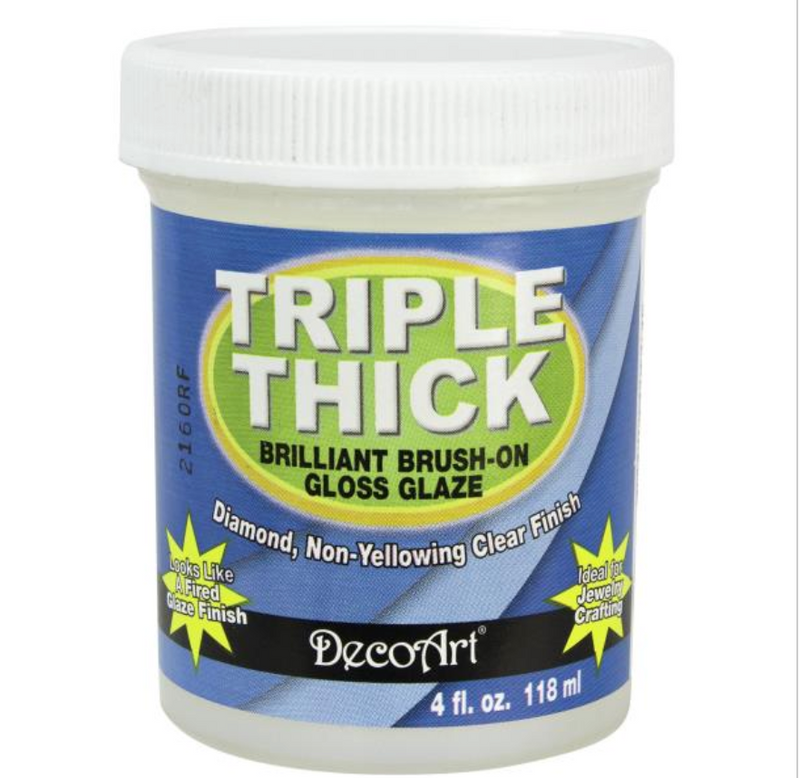 DecoArt Triple Thick 4oz. Brilliant Brush On Gloss Glaze {F214}