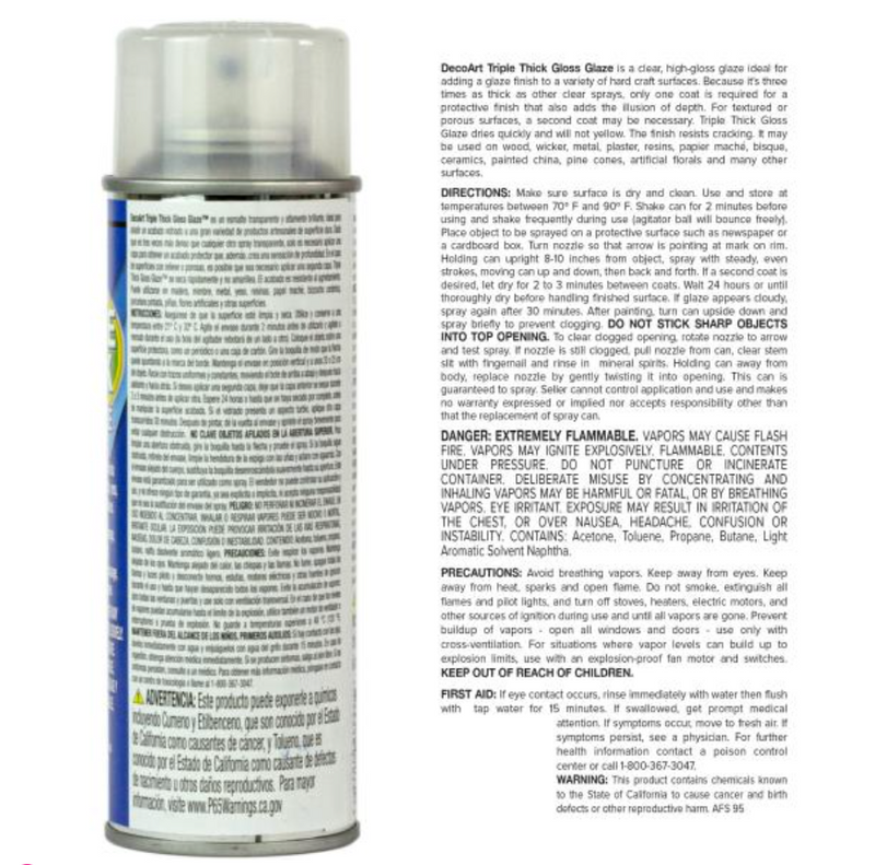 Decoart Triple Thick Gloss Glaze 6 oz. Spray