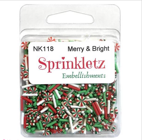 Buttons Galore Merry & Bright Sprinkletz Embellishments {D116}