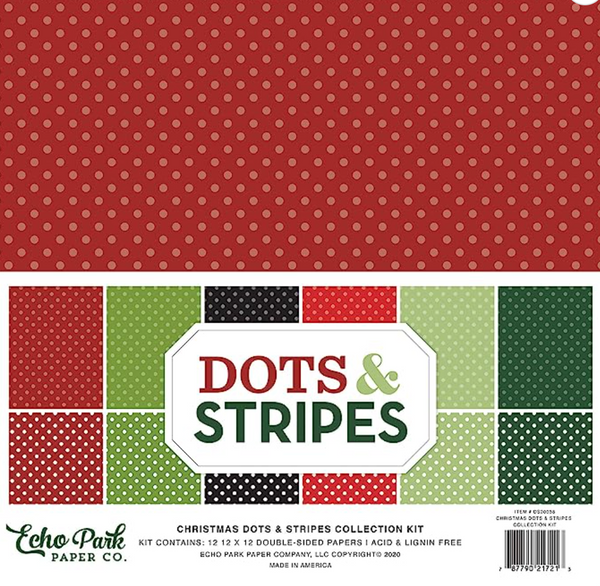 Echo Park 12x12 Christmas Dots & Stripes Collection Kit