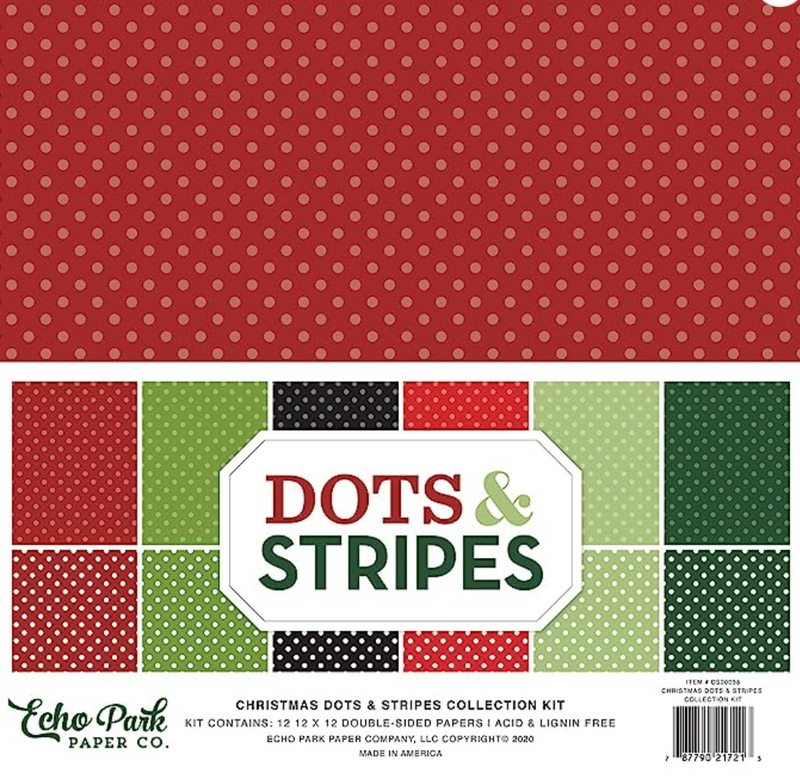 Echo Park 12x12 Christmas Dots & Stripes Collection Kit {B632}