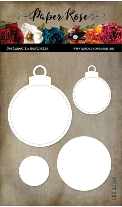 Paper Rose Studios Stitched Christmas Ornaments Die {W73}