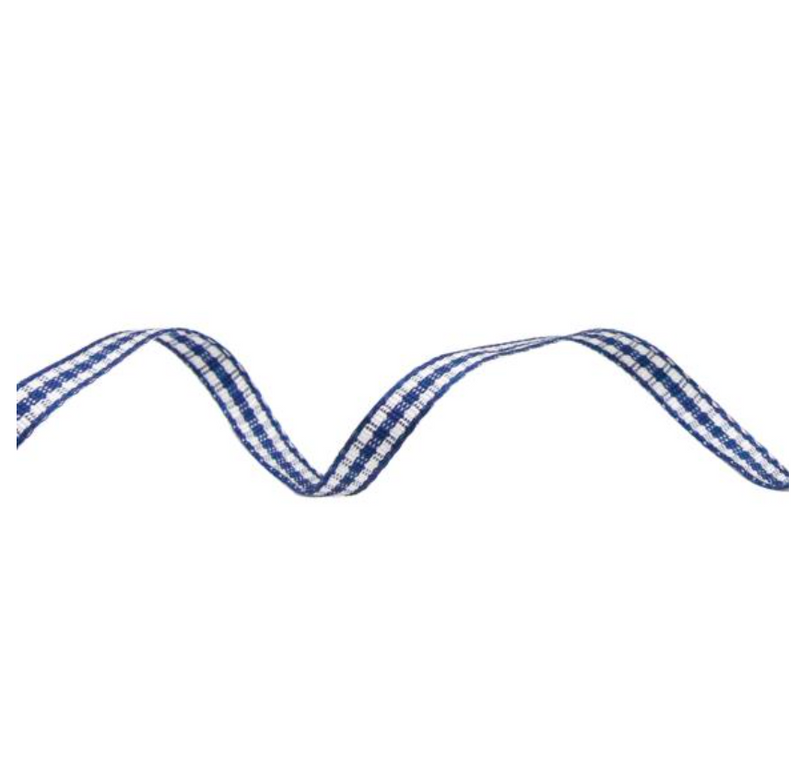 Craft Perfect Navy Gingham Ribbon {G149}