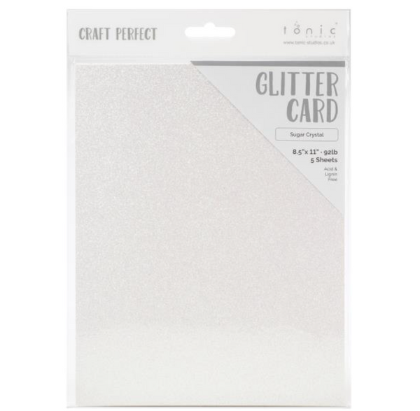 Craft Perfect 8.5x11 Sugar Crystal Glitter Cardstock {B101}