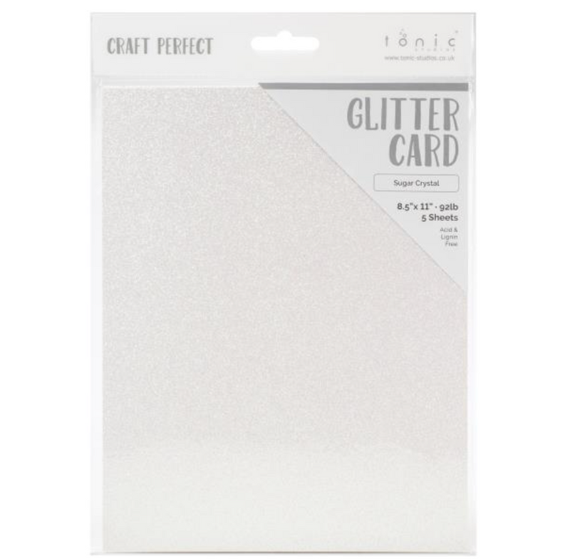 Craft Perfect 8.5x11 Sugar Crystal Glitter Cardstock {B121}