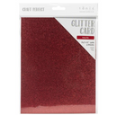 Craft Perfect 8.5x11 Ruby Ritz Glitter Cardstock {B122}