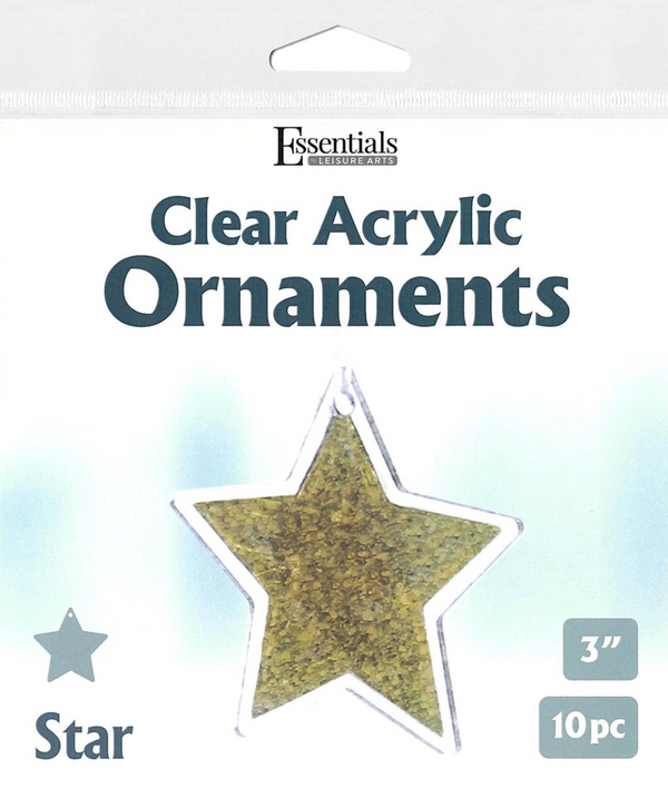 Essentials Clear Acrylic Star Ornament {K30}